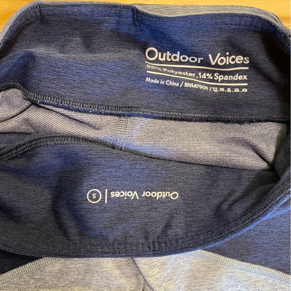 EUC OUTDOOR VOICES THREE-TONE LEGGINGS - blue/gray - size SMALL - Picture 2 of 4